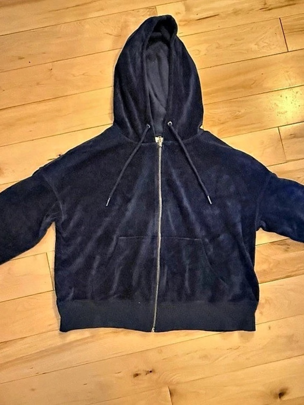 Target Velour Zip Hoodie in Blue